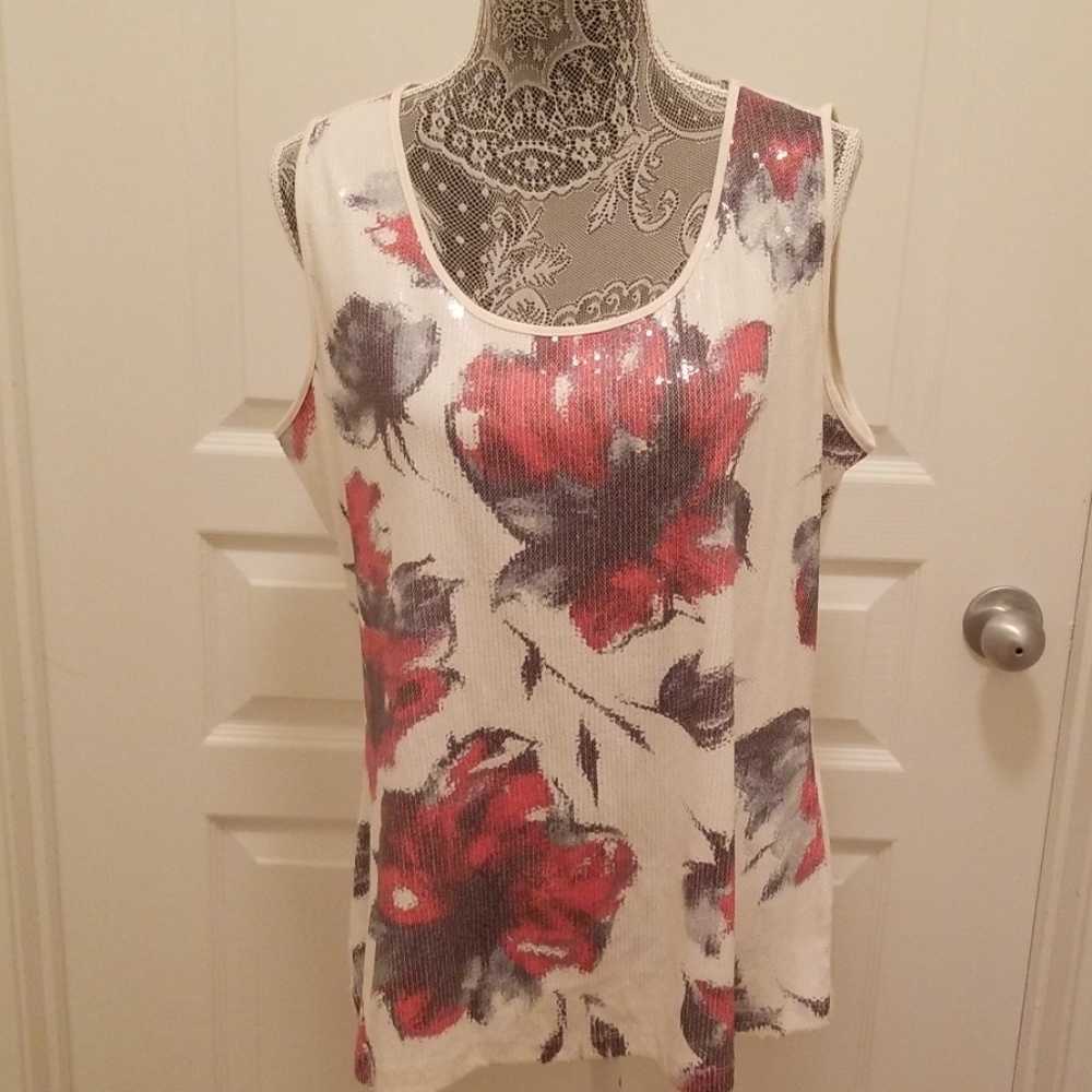 Sequin Top by Dana Buchman